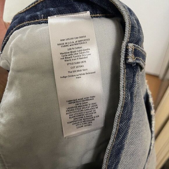 CURRENT/ELLIOTT denim light wash blue mini skirt raw edge size US 25 - Picture 4 of 4